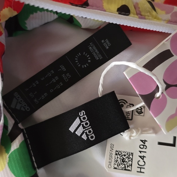 Marimekko X Adidas 🏵 Floral Hoodie Windbreaker multicolored NWT  Large - Picture 4 of 4